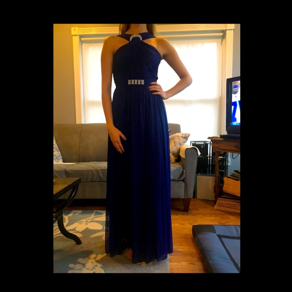 Elegant Navy Blue Ball Gown